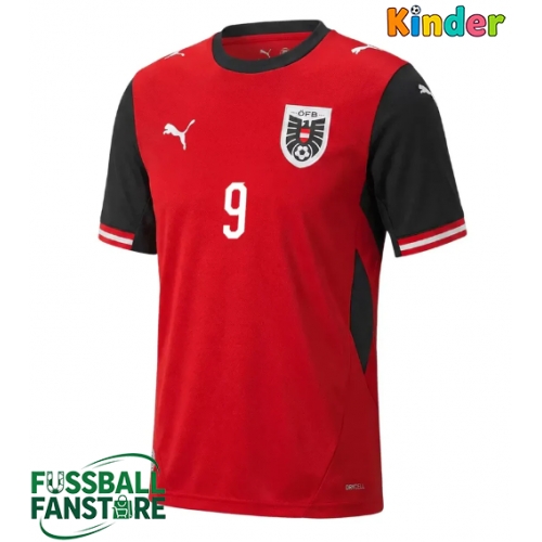 Österreich Marcel Sabitzer #9 Replik Heimtrikot Kinder WM 2026 Kurzarm (+ Kurze Hosen)